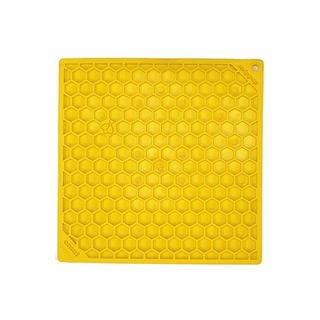 SodaPup - Honeycomb Square eMat Licking Mat Yellow - Henlo Pets