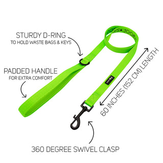 Sassy Woof Leash - Neon Green - Henlo Pets