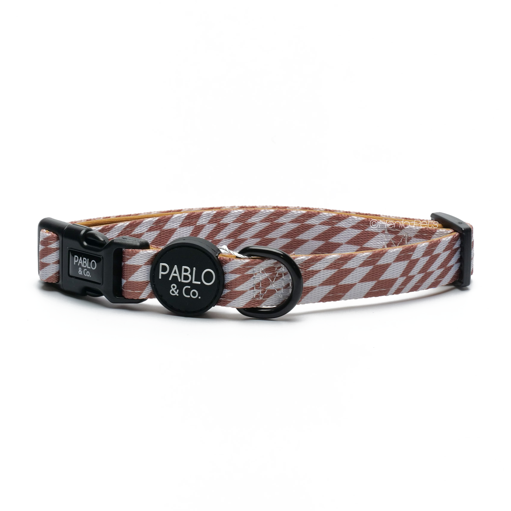 Pablo &amp; Co Brown Check Check Collar - Henlo Pets