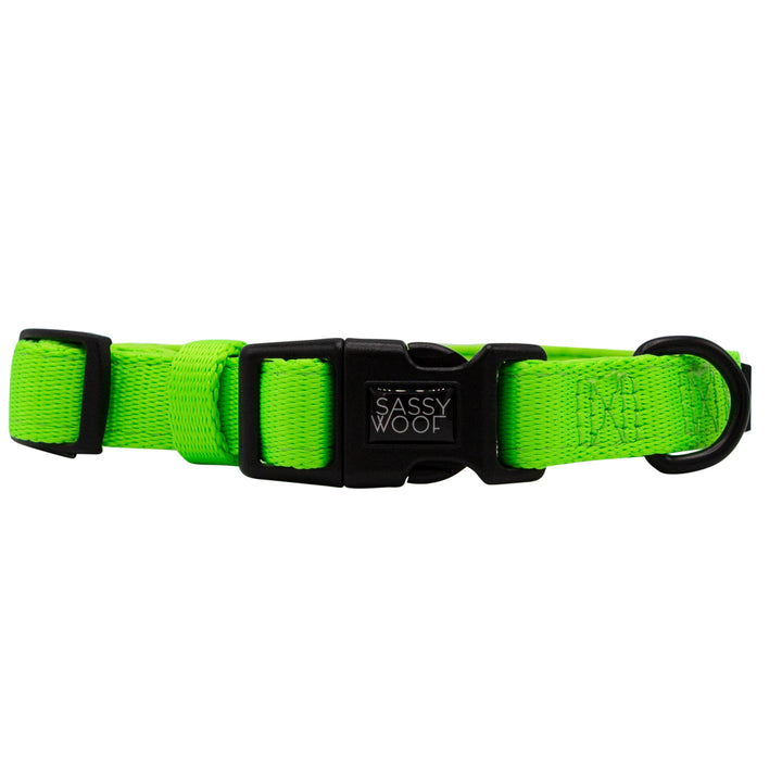 Sassy Woof Collar - Neon Green - Henlo Pets