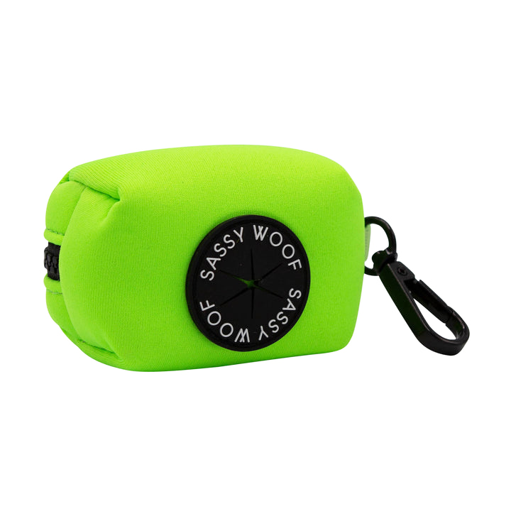 Sassy Woof Waste Bag Holder - Neon Green - Henlo Pets