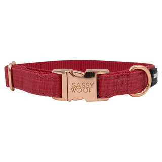 Sassy Woof Collar - Merlot - Henlo Pets