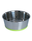 Rogz - Slurp Stainless Steel Bowl Lime - Henlo Pets