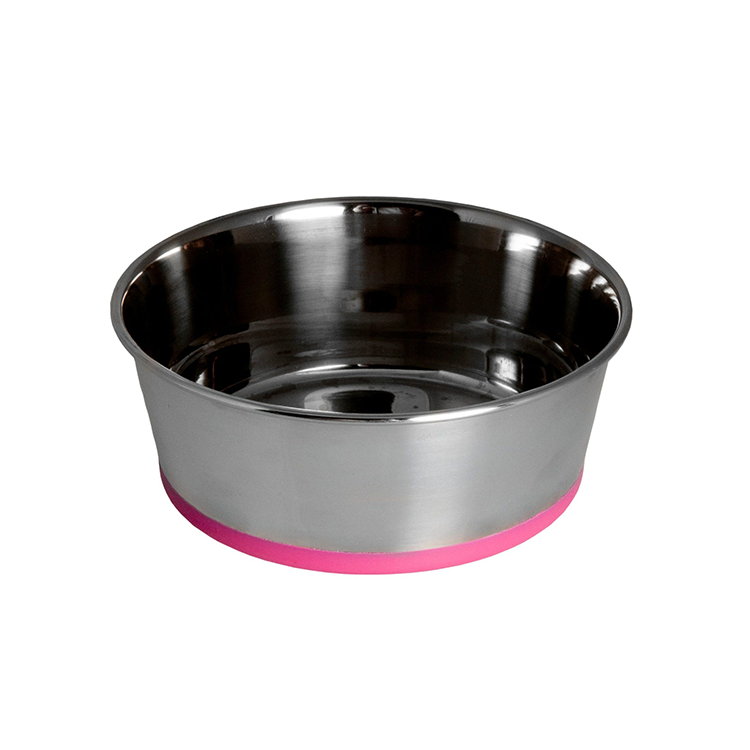 Rogz - Slurp Stainless Steel Bowl Pink - Henlo Pets